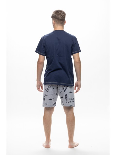 GALAXY - Ανδρική Καλοκαιρινή Πιτζάμα Marine #701 Μαρεν