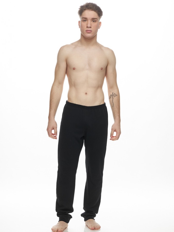 GALAXY - Ανδρικό Παντελόνι Πιτζάμας μπασκες στα πόδια #781 Μαύρο