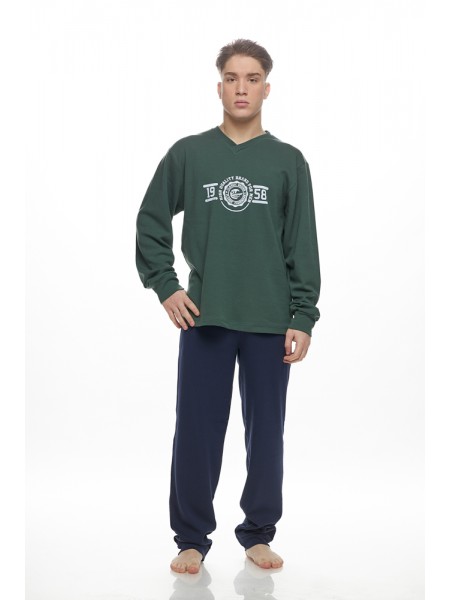 GALAXY - Ανδρική Χειμερινή Πιτζάμα “1958” #789 Χακί GALAXY - Ανδρική Χειμερινή Πιτζάμα “1958” #789 Χακί