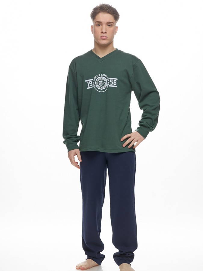 GALAXY - Ανδρική Χειμερινή Πιτζάμα “1958” #789 Χακί GALAXY - Ανδρική Χειμερινή Πιτζάμα “1958” #789 Χακί