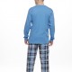 GALAXY - Ανδρική Χειμερινή Πιτζάμα “HIS” #790 Μπλε Ραφ