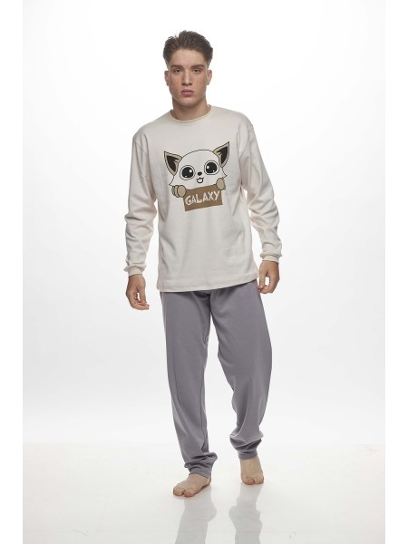 GALAXY - Ανδρική Χειμερινή Πιτζάμα “Galaxy Cat” #793 Πάγος GALAXY - Ανδρική Χειμερινή Πιτζάμα “Galaxy Cat” #793 Πάγος
