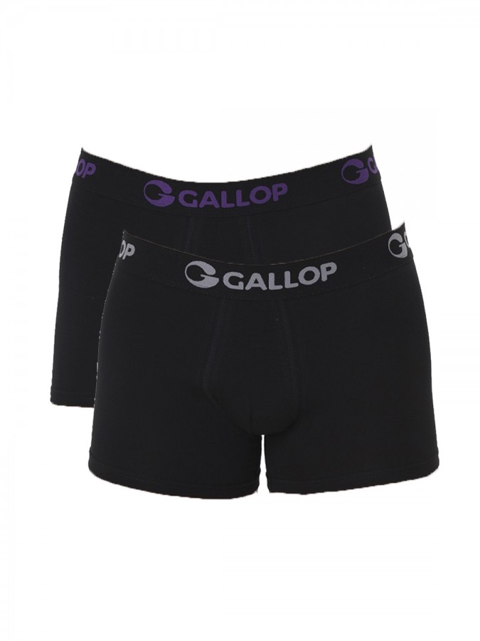 GALLOP Ανδρικό Boxer 2 Pack #G982-02 Μαύρο-Μαύρο