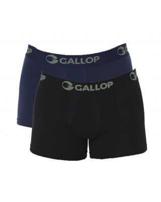 GALLOP Ανδρικό Boxer 2 Pack #G982-09 Μαύρο-Μπλε
