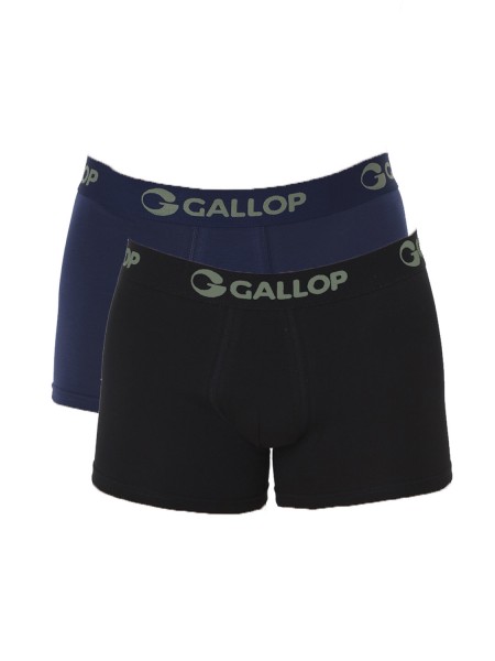 GALLOP Ανδρικό Boxer 2 Pack #G982-09 Μαύρο-Μπλε
