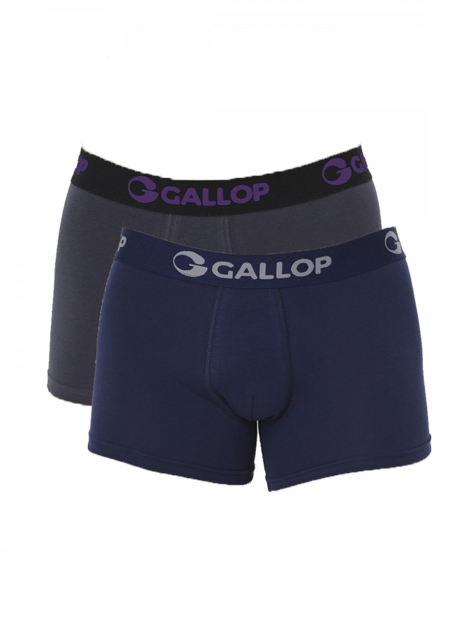 GALLOP Ανδρικό Boxer 2 Pack #G982-15 Μπλε-Ανθρακί