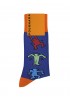POURNARA Ανδρικές Κάλτσες με Σχέδιο #3023-1 Μπλε