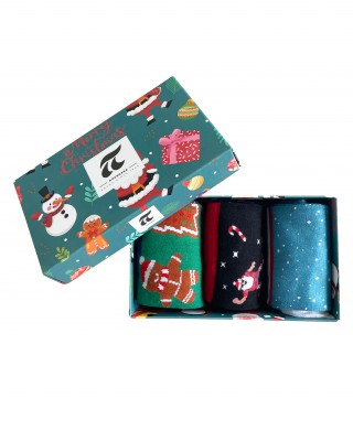 POURNARA Ανδρικές Χριστουγεννιάτικες Κάλτσες 3 Ζευγάρια #3251 Πολύχρωμες