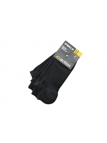 Walk Ανδρικές Κάλτσες Set 3 τεμαχίων V20-ΜΑΥΡΟ