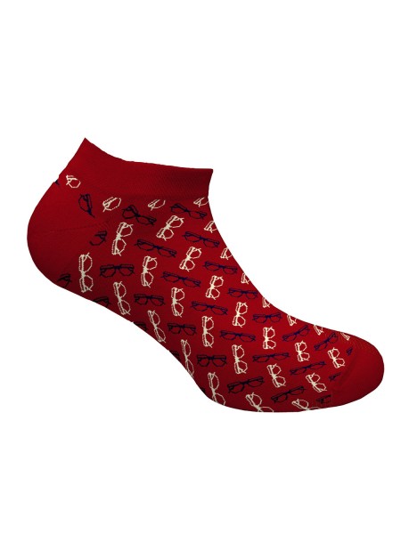 WALK Ανδρικές Κάλτσες Κοφτές Bamboo - W324-12 ΚΟΚΚΙΝΟ ΣΚΟΥΡΟ