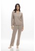 GALAXY - Γυναικεία Χειμερινή Πυτζάμα Βαμβακερή  #833 Μπεζ
