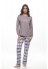 GALAXY - Γυναικεία Χειμερινή Πυτζάμα Βαμβακερή "Hers" #810 Γκρι
