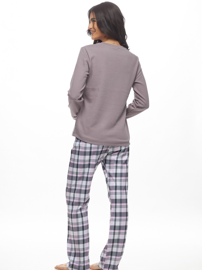 GALAXY - Γυναικεία Χειμερινή Πυτζάμα Βαμβακερή "Hers" #810 Γκρι