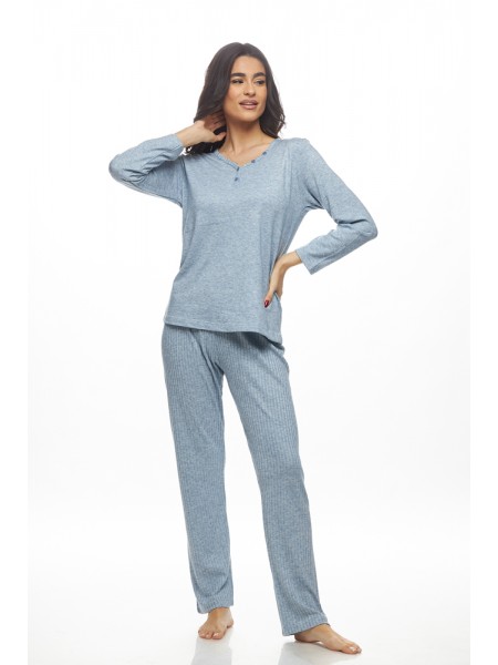 GALAXY - Γυναικεία Χειμερινή Πυτζάμα Βισκόζι #832 Γαλάζιο GALAXY - Γυναικεία Χειμερινή Πυτζάμα Βισκόζι #832 Γαλάζιο