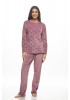 GALAXY - Γυναικεία Χειμερινή Πυτζάμα Βελουτε  #843 Σάπιο Μήλο