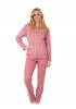 LYDIA CREATIONS - Γυναικεία Χειμερινή Πυτζάμα #23555 Σάπιο Μήλο