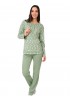 LYDIA CREATIONS - Γυναικεία Χειμερινή Πυτζάμα #23555 Μέντα