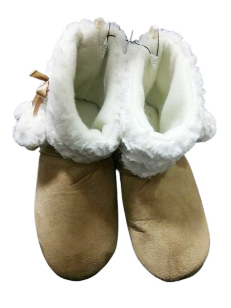 NOIDINOTTE - Γυναικείες παντόφλες μποτάκια με γούνα - PF1608 Μπεζ