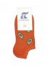 POURNARA Γυναικείες Κάλτσες Design Avocado #3003-1 Πορτοκαλί
