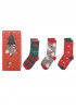 PRO SOCKS Γυναικείες Χριστουγεννιάτικες Κάλτσες 3 Ζευγάρια #GFBOX3 Πολύχρωμες
