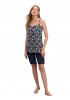 Vamp - Γυναικεία Πιτζάμα Βαμβακερή με τιράντες #70059 BLUE MARINE 