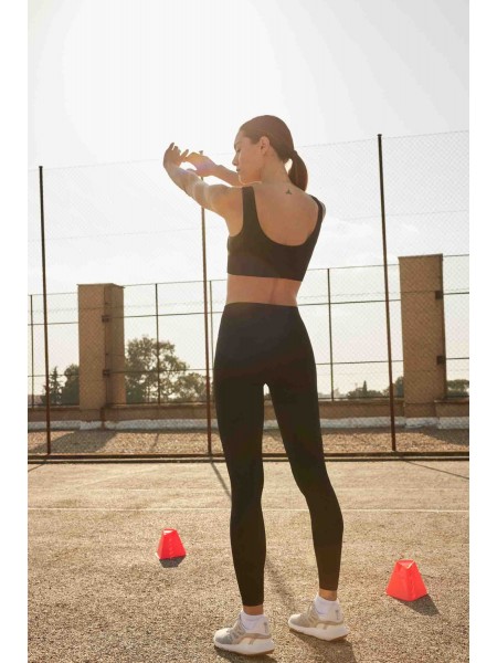 YSABEL MORA Legging Γυναικείο Αθλητικό Κολάν RIB  #70835 Μαύρο