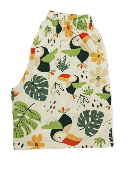 ALKMIN Εφηβική Πιτζάμα Καλοκαιρινή για κορίτσι 12-16 ετών #223-0757 Μπεζ