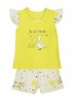 ALKMIN BEBE Πυτζάμα Καλοκαιρινή για Κορίτσια 6-36 μηνών #223-0954 Κίτρινο