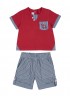 CHICCO Βρεφικό Σετ Κοντομάνικο Με Βερμούδα για αγόρια 3-24 μηνών #014-018 Κόκκινο
