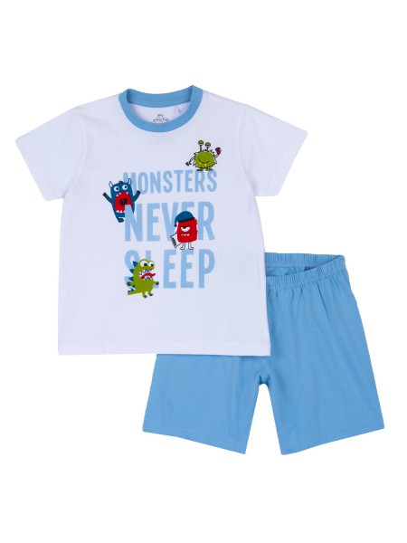 CHICCO Παιδική Πιτζάμα Καλοκαιρινή για αγόρι 2-8 ετών #353980 Λευκό