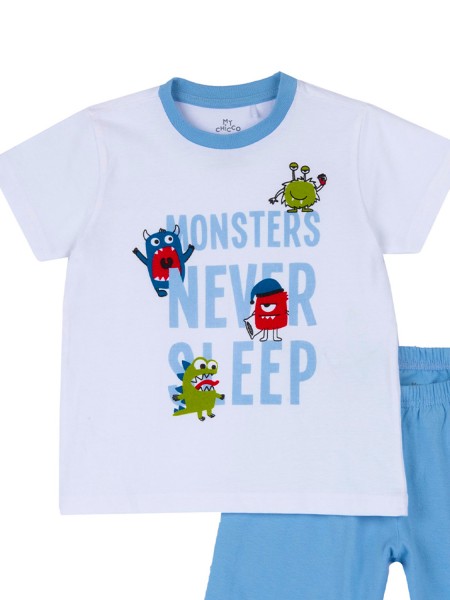 CHICCO Παιδική Πιτζάμα Καλοκαιρινή για αγόρι 2-8 ετών #353980 Λευκό CHICCO Παιδική Πιτζάμα Καλοκαιρινή για αγόρι 2-8 ετών #353980 Λευκό