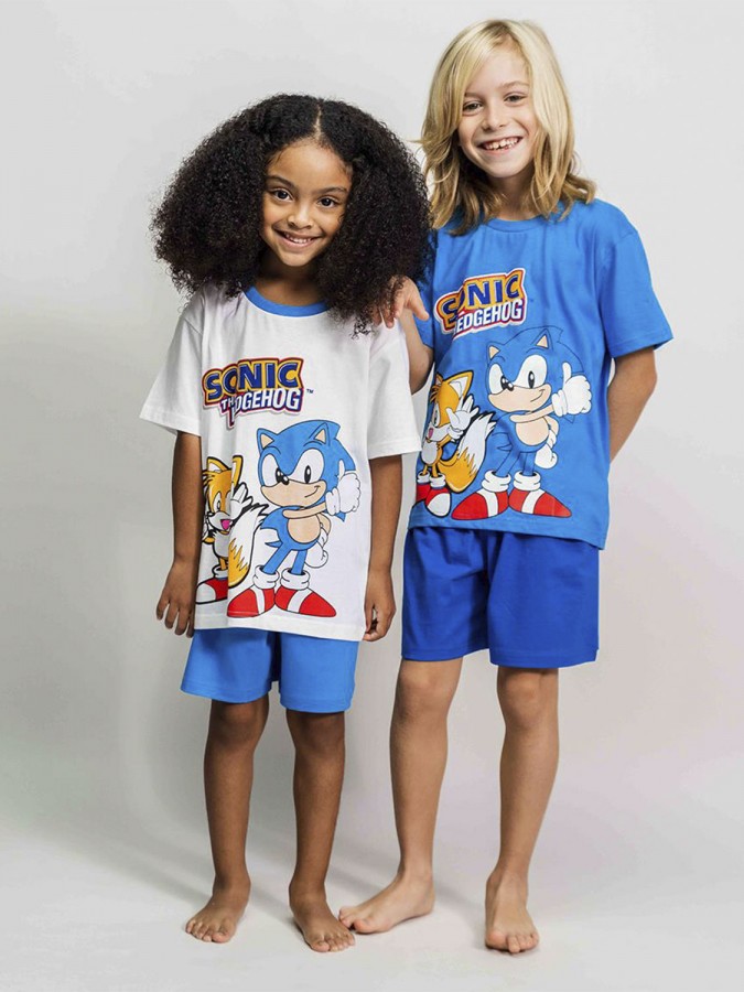 CERDA Παιδική Πυτζάμα Καλοκαιρινή για αγόρι 6-12 ετών Sonic #1339 Μπλε