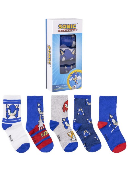 CERDA Kάλτσες μακριές για αγόρι σετ 5 ζεύγη Sonic #1538 multi