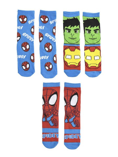 CERDA Kάλτσες μακριές για κορίτσι σετ 3 ζεύγη Spidey #2486 multi