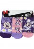 DISNEY Kάλτσες Κοντές για κορίτσι σετ 3 ζεύγη Minnie Mouse #38132 Μοβ