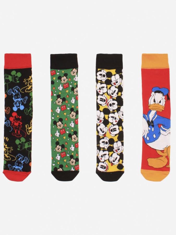 DISNEY Kάλτσες ψηλές με σχέδια σετ 4 ζεύγη #MC20555 Mickey Mouse