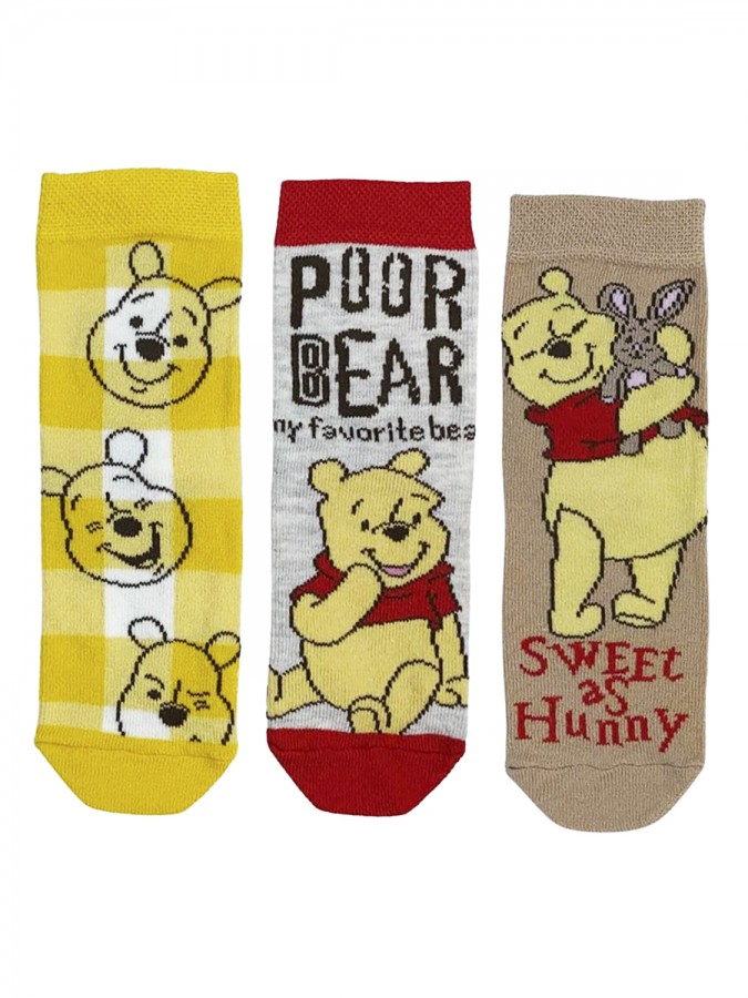DISNEY Kάλτσες μακριές σετ 3 ζεύγη Winnie The Pooh #WP22181 Multi