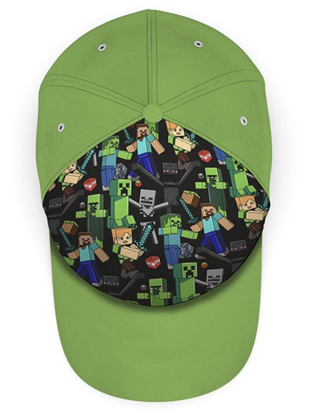 DISNEY Παιδικό Καπέλο για αγόρια Minecraft #177-178 Ανοιχτό Πράσινο