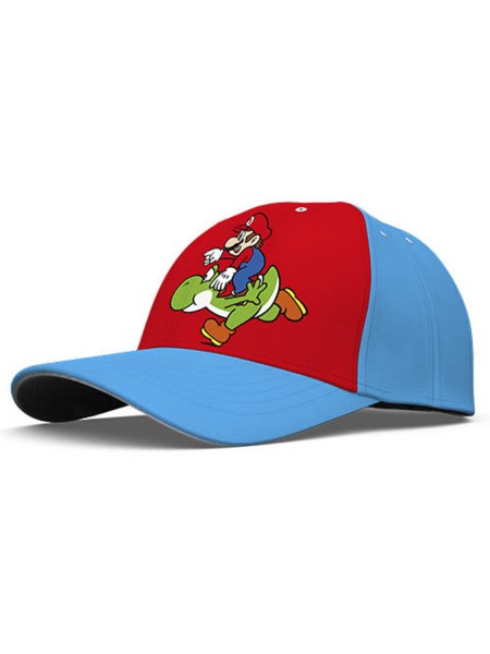 DISNEY Παιδικό Καπέλο για αγόρια Super Mario #017-011 Γαλάζιο/Κόκκινο