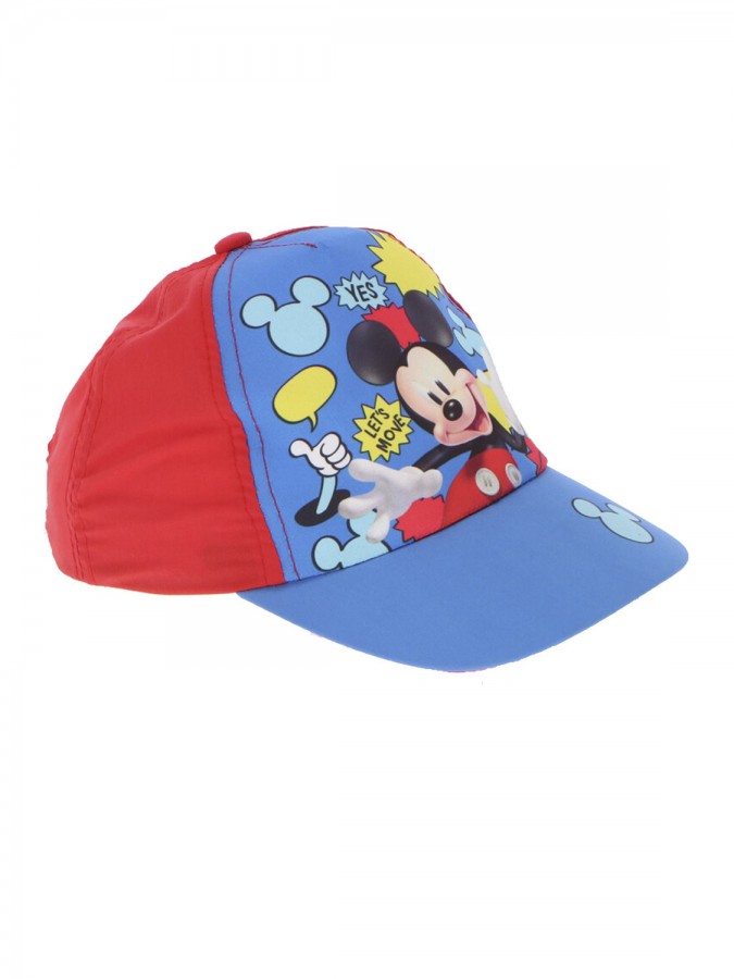 DISNEY Παιδικό Καπέλο για αγόρια Mickey Mouse Let's Move #23-0099 Κόκκινο