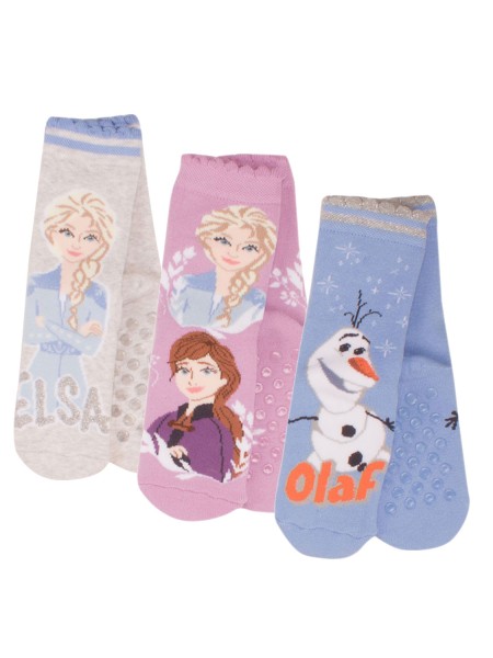 DISNEY Kάλτσες πετσετέ με τάπες σετ 3 ζεύγη #FZ19016 Frozen