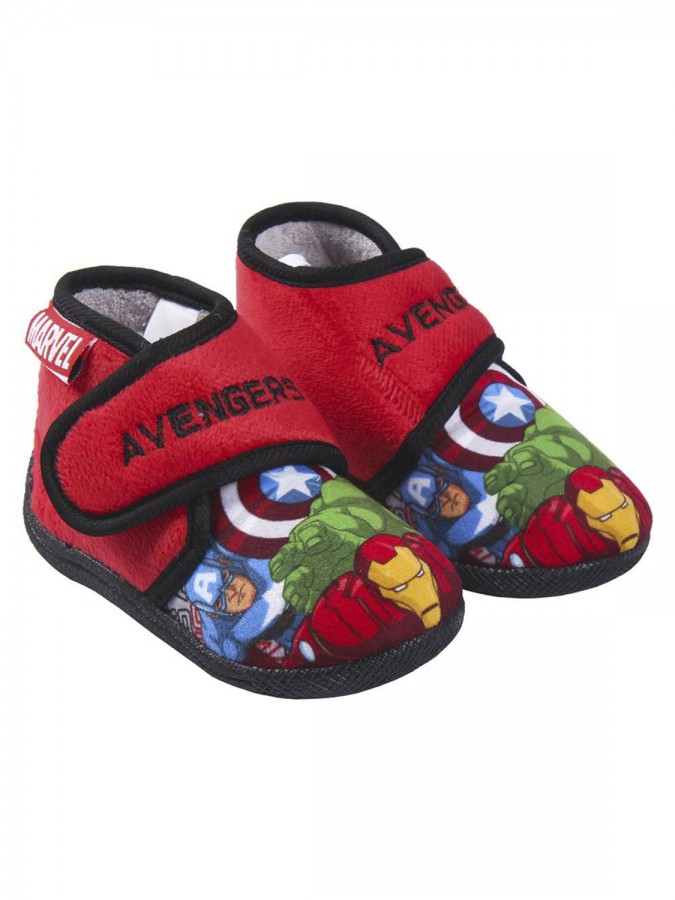 CERDA Παιδικές Παντόφλες Κλειστές για αγόρι Avengers #4893 Κόκκινο