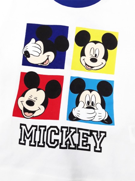 DISNEY Παιδική Πιτζάμα Καλοκαιρινή για αγόρι 3-8 ετών Mickey Mouse #57278 Λευκό DISNEY Παιδική Πιτζάμα Καλοκαιρινή για αγόρι 3-8 ετών Mickey Mouse #57278 Λευκό