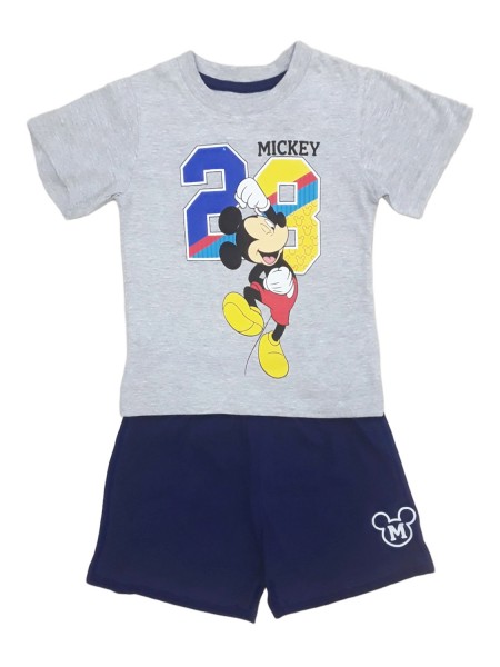 DISNEY Παιδική Πιτζάμα Καλοκαιρινή για αγόρι 3-8 ετών Mickey Mouse #56684 Γκρι