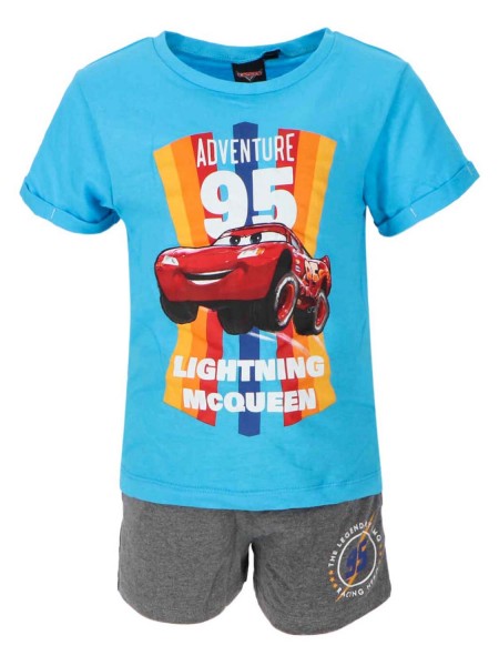 DISNEY Παιδικό Σετ Κοντομάνικο Με Βερμούδα για αγόρια Cars #1084 Γαλάζιο