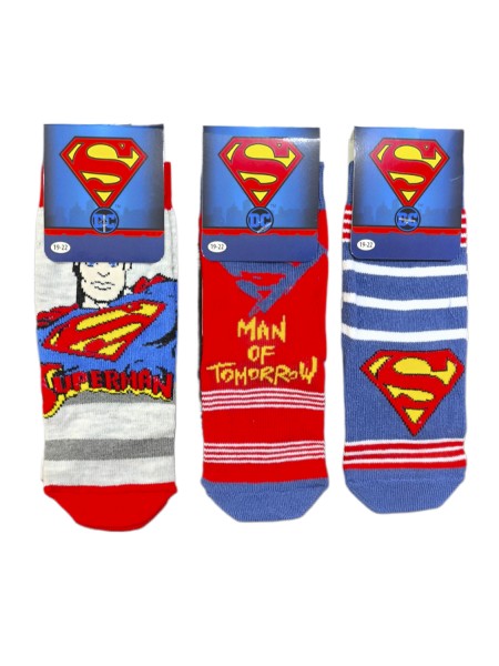 DISNEY Kάλτσες μακριές για αγόρι σετ 3 ζεύγη SuperMan #SM17073 multi DISNEY Kάλτσες μακριές για αγόρι σετ 3 ζεύγη SuperMan #SM17073 multi