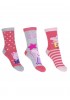 DISNEY Kάλτσες μακριές για Κορίτσι σετ 3 ζεύγη Peppa Pig #37594 Κοραλί