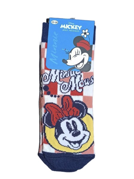 DISNEY Kάλτσες μακριές για κορίτσι σετ 3 ζεύγη Minnie Mouse #MN21553 multi