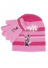 DISNEY Παιδικό Σετ 2 τεμαχίων σκουφάκι με γάντια 3-10 ετών Minnie Mouse #3000 Ροζ