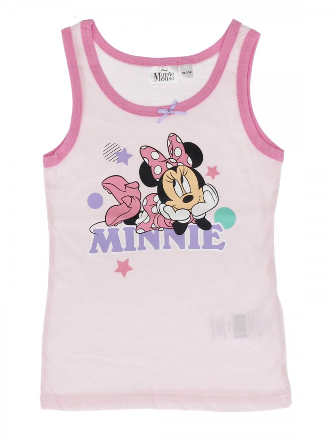 DISNEY Παιδικό Φανελάκι Xωρίς Μανίκι με Σχέδιο για Κορίτσι 2ΤΕΜ Minnie Mouse #45703 Μοβ/ Ροζ
